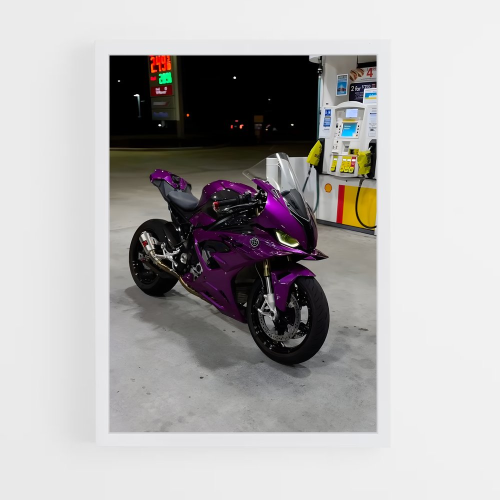 Poster Route 66 Violette – affiche Beta (vue 3)